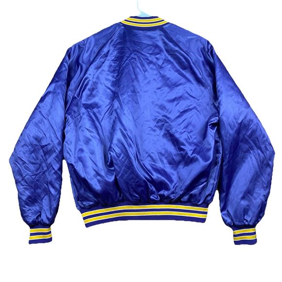 Vintage Chalk Line Minnesota Vikings Satin Bomber Jacket NFL Purple Large - Picture 6 of 13